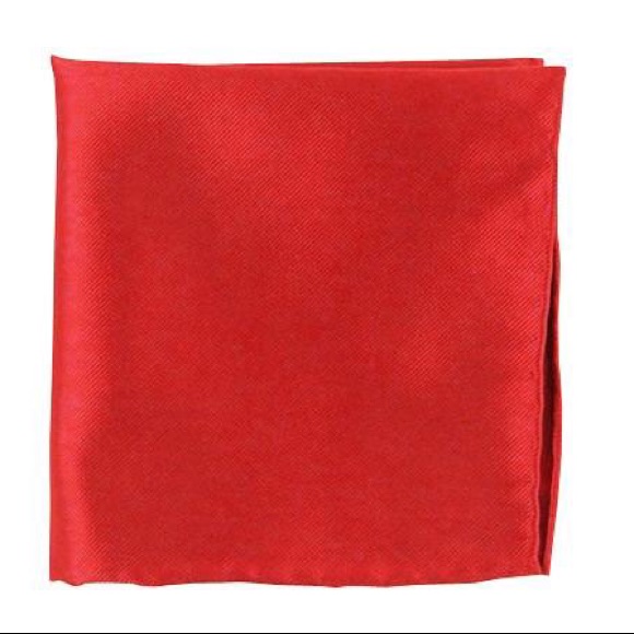 Nordstrom Silk Twill Pocket Square Red New